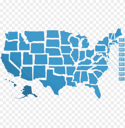 usa state map - united state map stencil PNG file without watermark