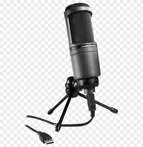 usb microphones - audio technica at2020 usb Isolated Design on Clear Transparent PNG