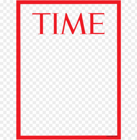 use the transparent template to place photo behind - time magazine PNG for social media
