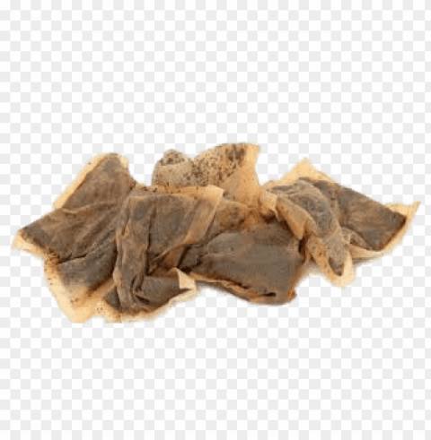 used tea bags Transparent Background PNG Isolated Pattern