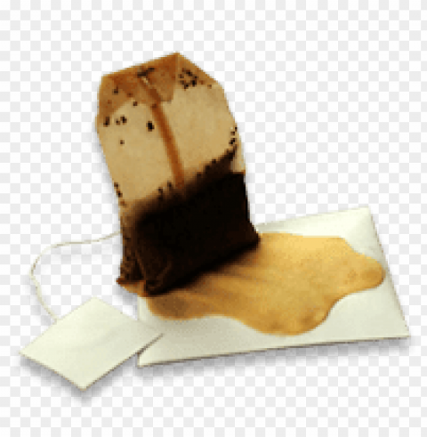 used teabag and stain Transparent Background PNG Isolation