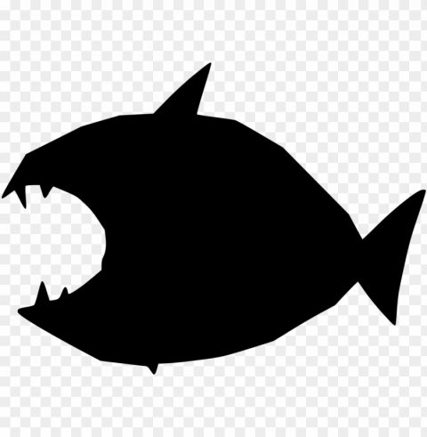 user interface computer icons silhouette video cartoon - silhouette piranha HighQuality Transparent PNG Isolated Graphic Element