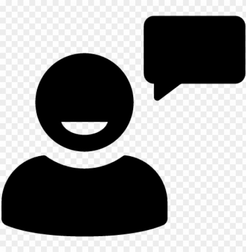 user talking with speech bubble vector - person talking icon Transparent background PNG photos