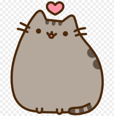 usheen cutenessoverload - pusheen the cat heart Isolated Object in Transparent PNG Format