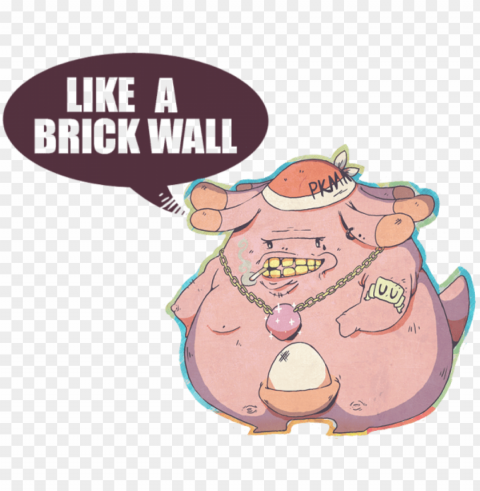 uu in the days of chansey - chansey like a brick wall PNG Image Isolated with High Clarity