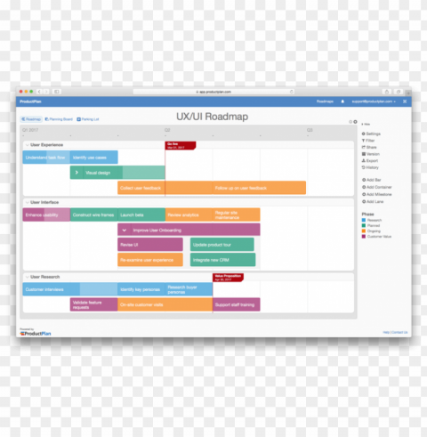 uxui roadmap template - ux roadmap example PNG for t-shirt designs