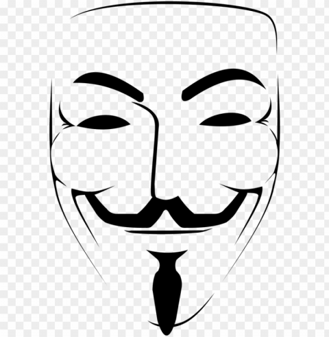 uy mask - mascara de anonymous dibujo HighResolution PNG Isolated Artwork