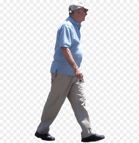 uy walking - middle aged man walki Isolated Element in HighQuality PNG