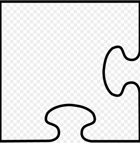 uzzle clipart drawing - corner jigsaw puzzle piece Transparent PNG Artwork with Isolated Subject