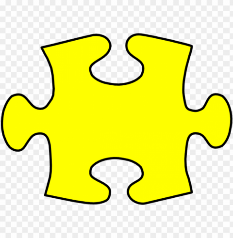 uzzle piece clip art at clker com - autism puzzle pieces yellow Isolated Item with HighResolution Transparent PNG