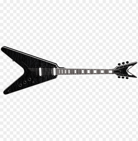 v select quilt top trans black - dean electric guitar Isolated Element in HighQuality PNG PNG transparent with Clear Background ID 88cc9a4f