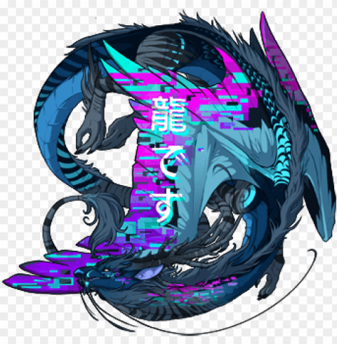 v7vfwyq - dragon vaporwave PNG Isolated Object with Clarity PNG transparent with Clear Background ID 8734edc4