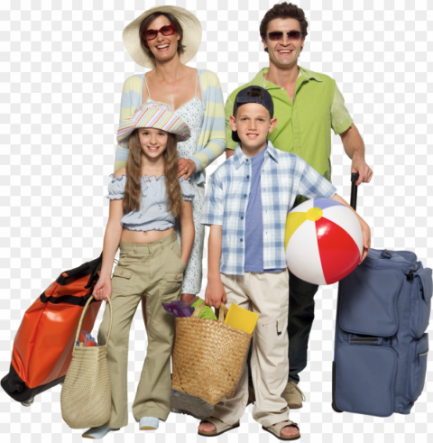 vacation image - family trip Transparent Background Isolated PNG Design Element