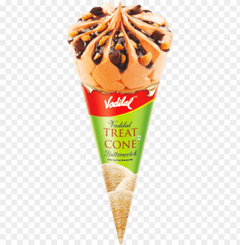 vadilal treat cone butterscotch - vadilal ice cream cone Isolated Element in HighQuality PNG