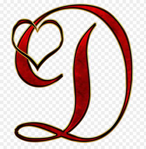 valentine capital letter d Free PNG images with alpha channel set