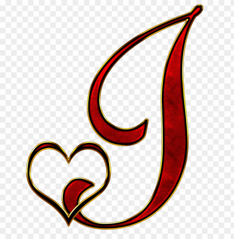 valentine capital letter j PNG for free purposes