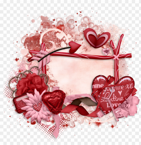 valentine cluster frame 700 x - heart Transparent PNG art