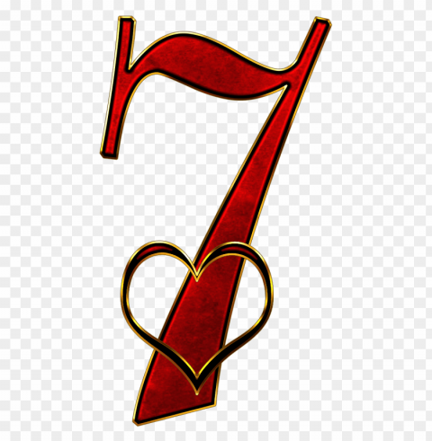 Valentine Number 7 Transparent Background PNG Gallery