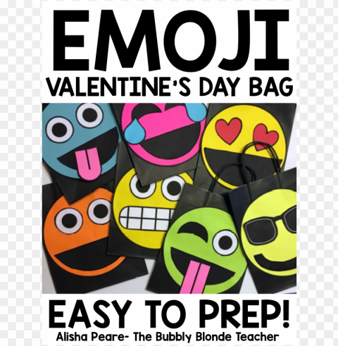 valentine's day bag- emoji Isolated Design Element on PNG