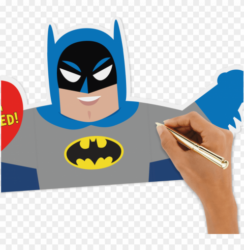 valentine's day card dc comics batman pow - batma Transparent graphics PNG