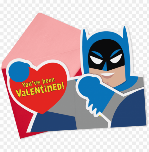 valentine's day card dc comics batman pow - cartoo Transparent PNG pictures complete compilation