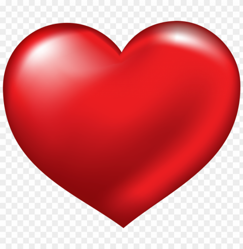 Valentines Day Red Love Heart PNG High Resolution Free