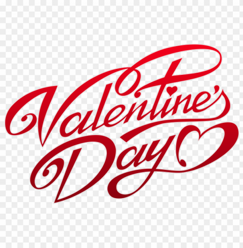 Valentines Day Text Isolated Graphic Element In Transparent PNG