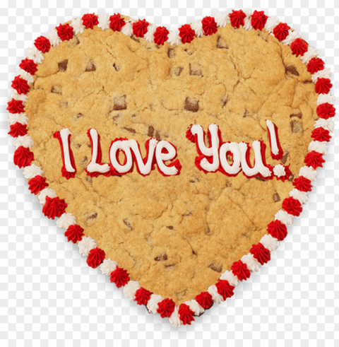valentines heart cookie PNG with transparent backdrop
