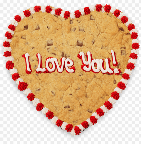 Valentines Heart Cookie PNG With Transparent Backdrop