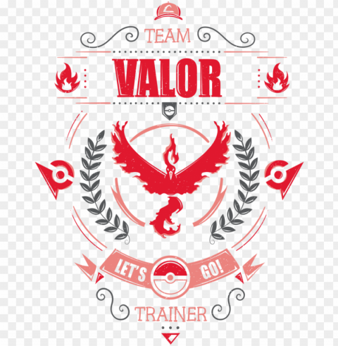 valor teefury - team valor fire and blood PNG format with no background