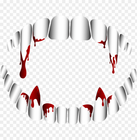 vampire teeth background Transparent PNG images set