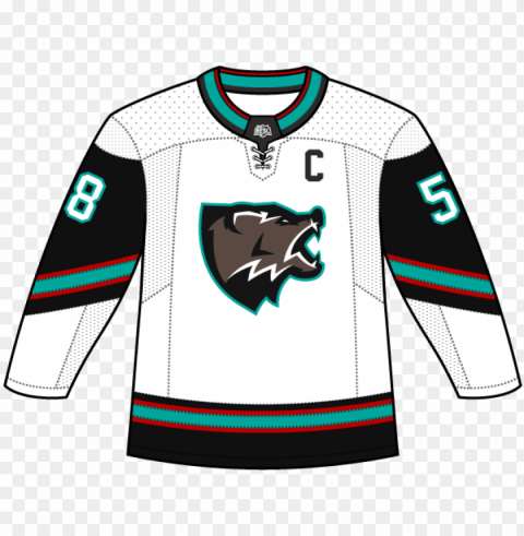 vancouver grizzlies hockey rebrand - sweater Clear background PNG elements