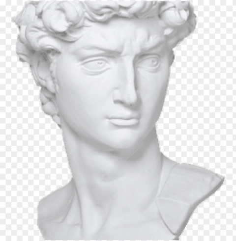 vaporwave clipart bust david - aesthetic statue head PNG graphics with clear alpha channel broad selection