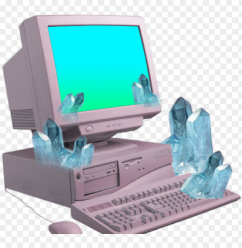 vaporwave clipart computer ClearCut PNG Isolated Graphic