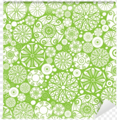 vector abstract green and white circles seamless pattern - adult coloring calendar 2018 desk pad by tempus one Transparent PNG image