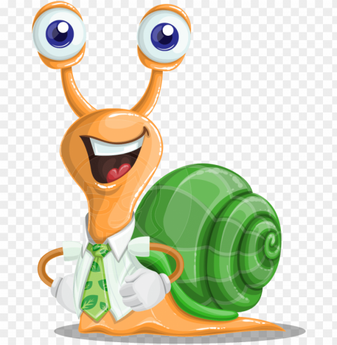 vector animal cartoon character - snail PNG files with no background bundle