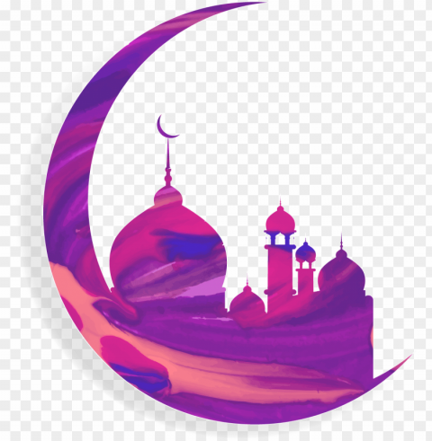 vector black and white library mosque vector moon - eid mubarak 2018 for instagram Free transparent background PNG