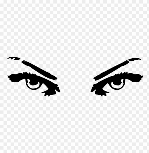 vector clip art of evil woman's eyes - evil eyes clip art Isolated Item on Transparent PNG