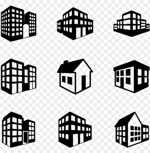 vector free building - office build icon Isolated Item with Transparent Background PNG