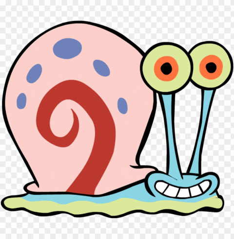 vector free snail clipart gary - gary from spongebob High Resolution PNG Isolated Illustration