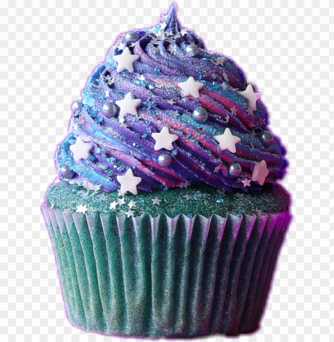 vector freeuse stock purple cupcakes clipart - galaxy cupcakes PNG with no background free download