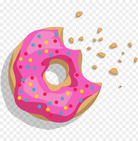 vector hand drawn pink jam donut - jelly doughnut Free PNG file