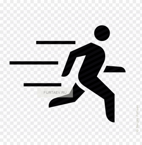 vector icon of running male person with motion lines - fast motion icon Transparent PNG vectors