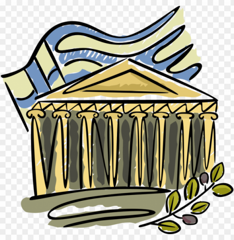 vector illustration of classical greece acropolis partheno Transparent PNG images with high resolution