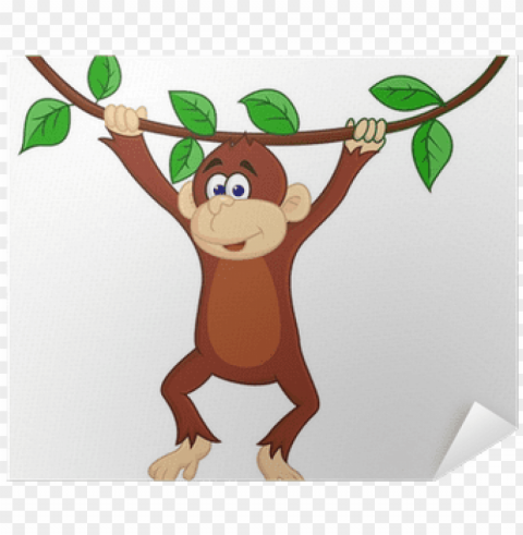 vector illustration of funny baby lion poster pixers - monkey hanging clipart Isolated Object on HighQuality Transparent PNG PNG transparent with Clear Background ID 24656900