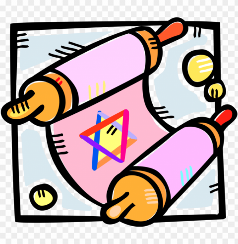 vector illustration of jewish hebrew sefer torah parchment PNG images free