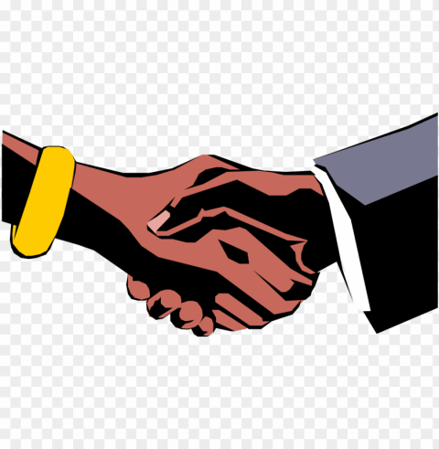 vector illustration of male and female african american - african american handshake ClearCut Background Isolated PNG Design