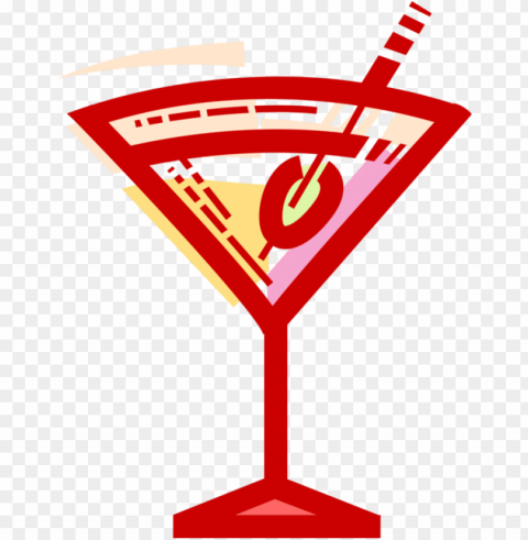 vector illustration of martini alcohol beverage cocktail - martini glass PNG Graphic with Isolated Clarity