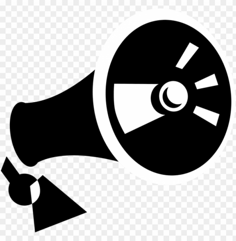 vector illustration of megaphone or bullhorn to amplify - circle Isolated Artwork on Transparent Background