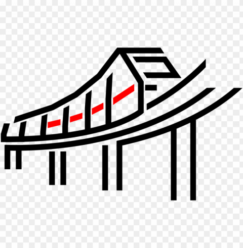 vector illustration of monorail elevated public transportation - mono rail vector PNG images with no royalties